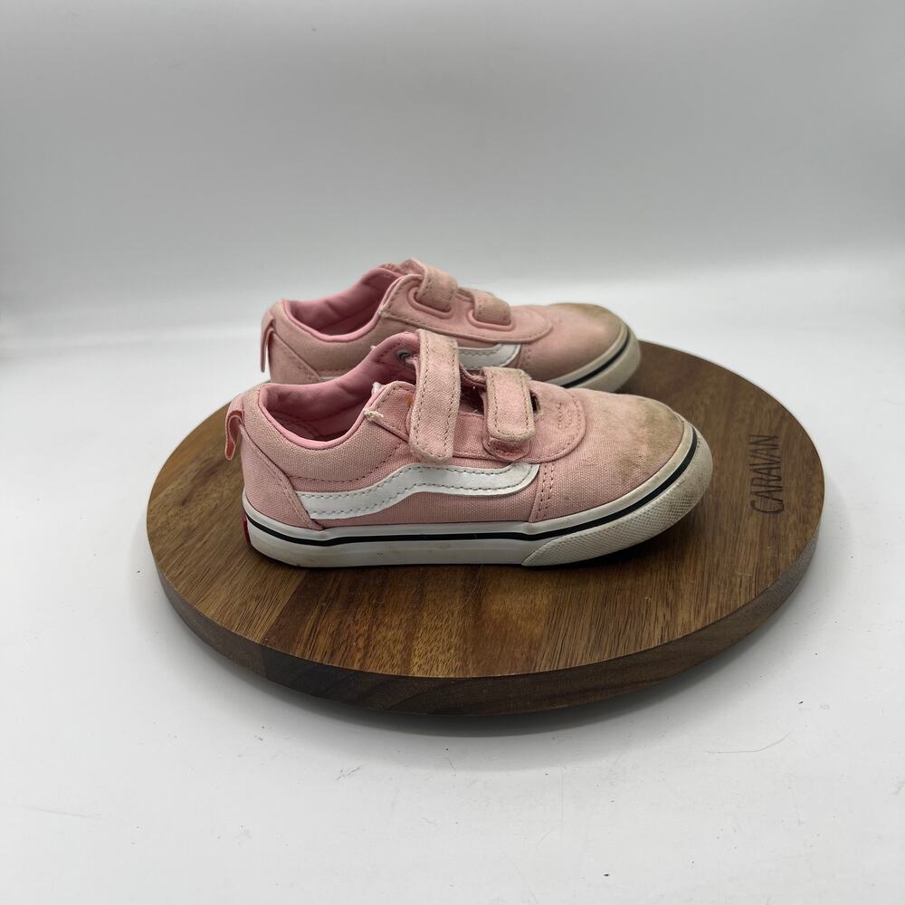 Vans Toddler Old Skool V Pink Sneakers Size 8